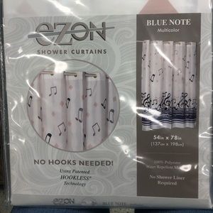 Music note shower curtain